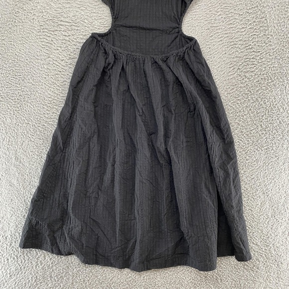 Madewell Midi Sundress Womens M Cutout Open Back Cotton Seersucker Minimalist - Picture 11 of 13